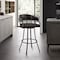 Armen Living Valerie 30" Swivel Brown Faux Leather and Java Brown Metal Bar Stool LCVLBAJVCHO30 - alternate 3